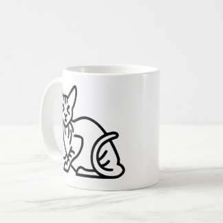 Sphinx-Katzenkizze Kaffeetasse