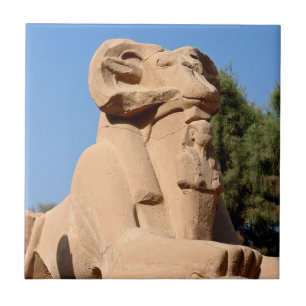 Sphinx mit Rammkopf im Tempel von Karnak - Ägypten Fliese