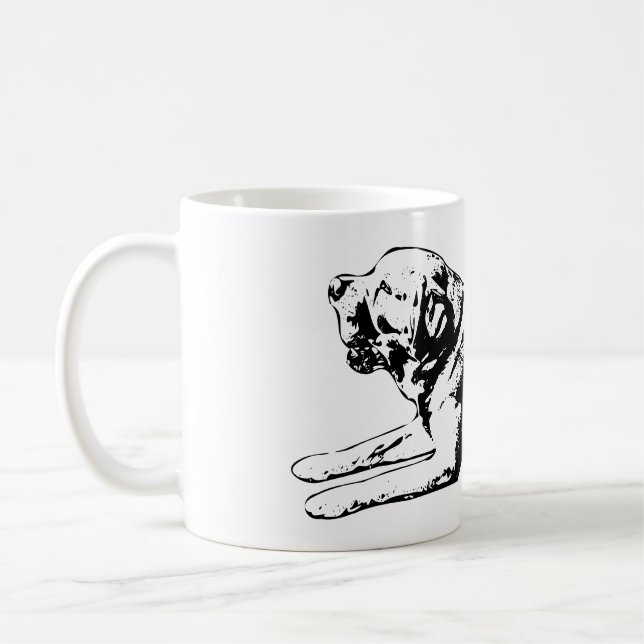 Sphinx Pause - Goldener Blick Kaffeetasse (Links)