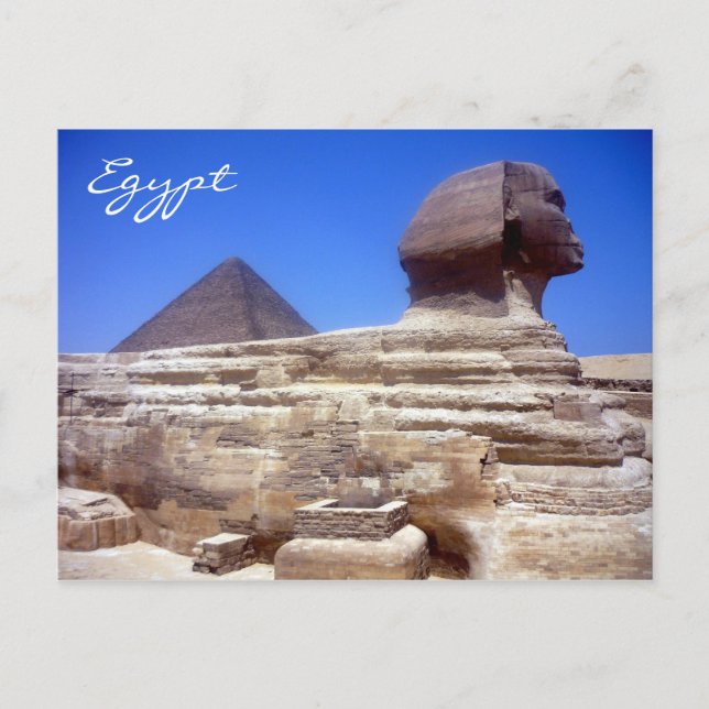 Sphinx-Pyramide Postkarte (Vorderseite)
