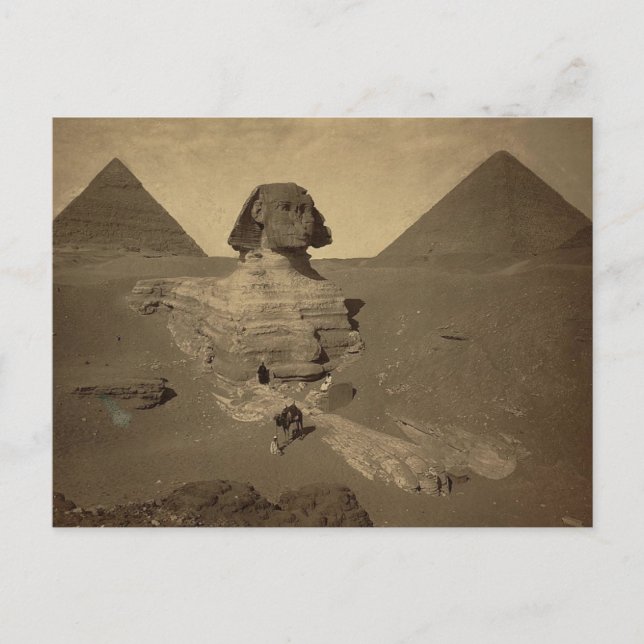 Sphinx und Pyramiden in Ägypten um 1867 Postkarte (Vorderseite)