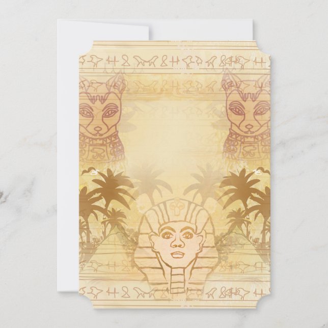 Sphinx von Gizeh Einladung (Vorderseite)