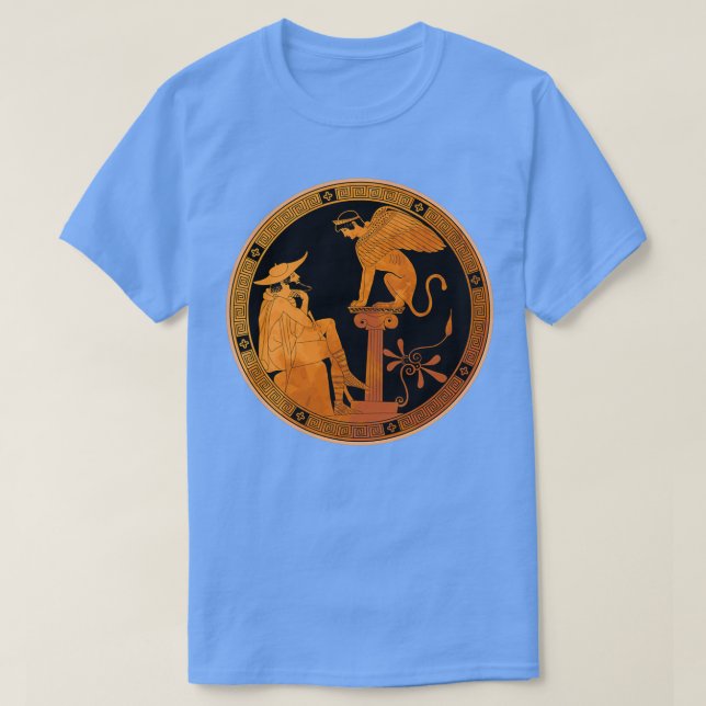 Sphinx von Thebes antiken Griechenland T-Shirt (Design vorne)