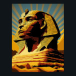 Sphinx Wonders of the World Pop Art Poster<br><div class="desc">Entdecken Sie das Geheimnis der Sphinx - Eine Pop Kunstrepräsentation Bringen Sie das rätselhafte Wunder der Sphinx auf Ihre Zuhause oder ein Büro mit dieser beeindruckenden Pop-Kunstdarstellung. Die große Sphinx von Gizeh, eine prächtige Statue mit dem Körper eines Löwen und dem Kopf eines Menschen, bewacht seit Tausenden von Jahren die...</div>
