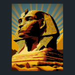 Sphinx Wonders of the World Pop Art Poster<br><div class="desc">Entdecken Sie das Geheimnis der Sphinx - Eine Pop Kunstrepräsentation Bringen Sie das rätselhafte Wunder der Sphinx auf Ihre Zuhause oder ein Büro mit dieser beeindruckenden Pop-Kunstdarstellung. Die große Sphinx von Gizeh, eine prächtige Statue mit dem Körper eines Löwen und dem Kopf eines Menschen, bewacht seit Tausenden von Jahren die...</div>