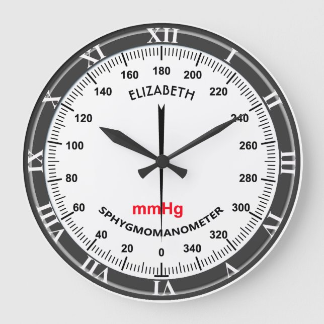 Sphygmomanometer Blutdrucküberwachung für Krankens Große Wanduhr (Vorderseite)