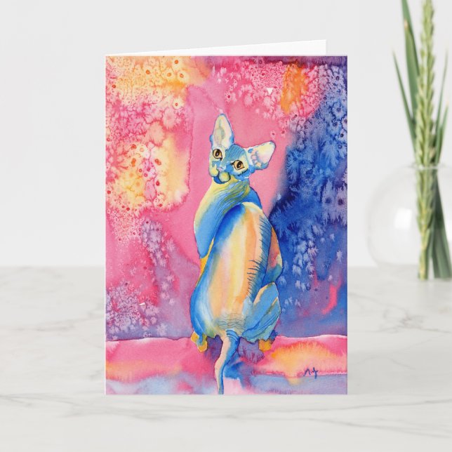 Sphynx Cat #2 Grußkarten Karte (Vorderseite)