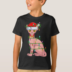 Sphynx Cat Animal Lover Xmas Weihnachtsmannmütze S T-Shirt