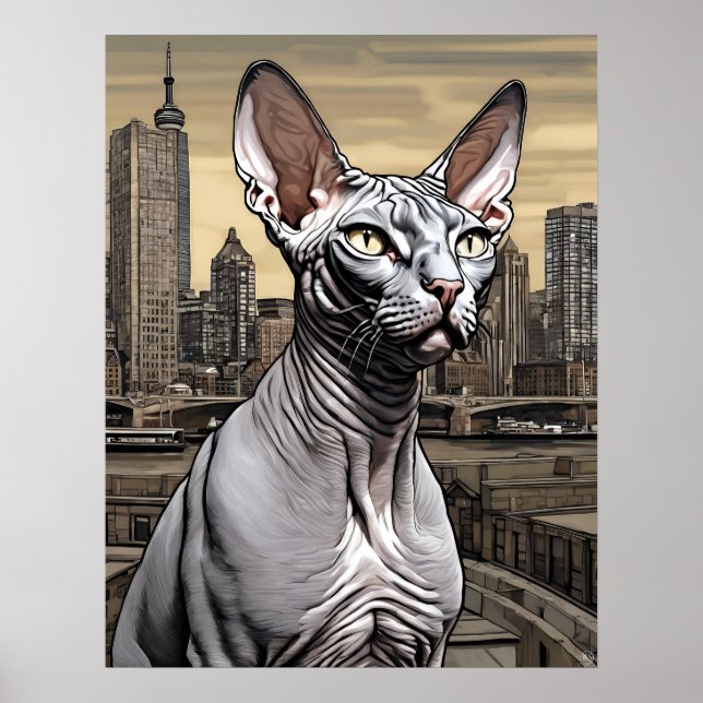 Sphynx Cat - Art Print Poster (Vorne)