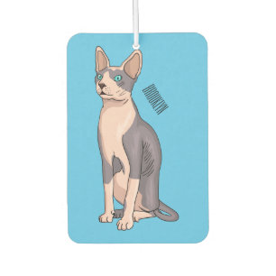 Sphynx cat cartoon illustration autolufterfrischer