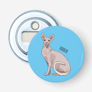 Sphynx cat cartoon illustration flaschenöffner