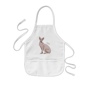 Sphynx cat cartoon illustration kinderschürze