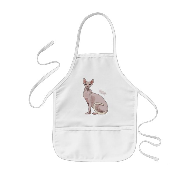 Sphynx cat cartoon illustration kinderschürze (Vorne)