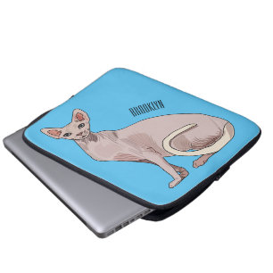 Sphynx cat cartoon illustration laptopschutzhülle