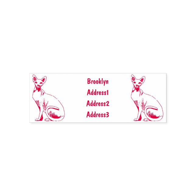 Sphynx cat cartoon illustration permastempel (Design)