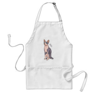 Sphynx cat cartoon illustration schürze