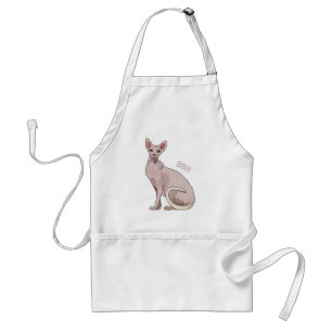 Sphynx cat cartoon illustration schürze
