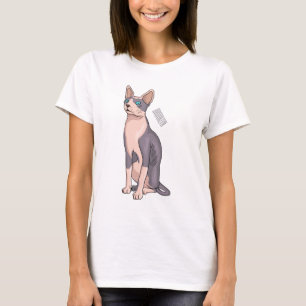 Sphynx cat cartoon illustration T-Shirt