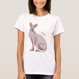 Sphynx cat cartoon illustration T-Shirt