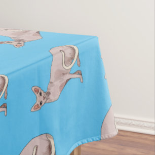Sphynx cat cartoon illustration tischdecke