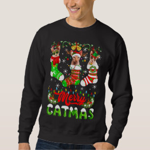 Sphynx Cat Christmas Weihnachtsmannmütze Scarf Nie Sweatshirt
