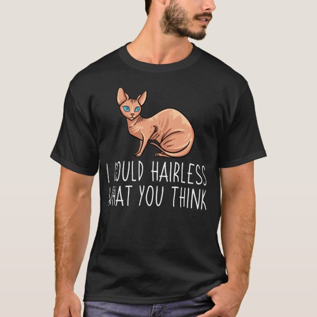 Sphynx Cat Geschenk Kitten Eigentümer Lover T-Shirt (Vorderseite)