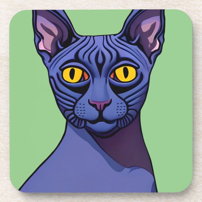 Sphynx Cat Getränkeuntersetzer (Vorderseite)