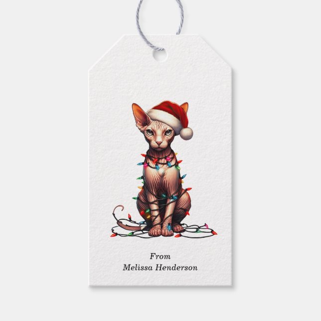 Sphynx Cat Gift Tags Geschenkanhänger (Vorderseite)