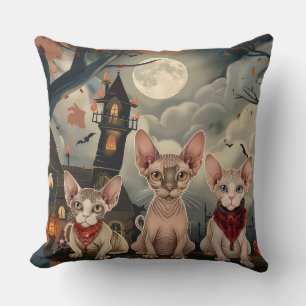 Sphynx Cat Halloween Spooky Kissen