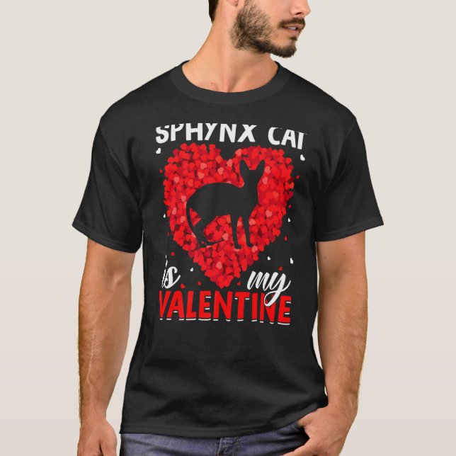 Sphynx Cat ist mein Valentine Funny Sphynx Cat Val T-Shirt (Vorderseite)