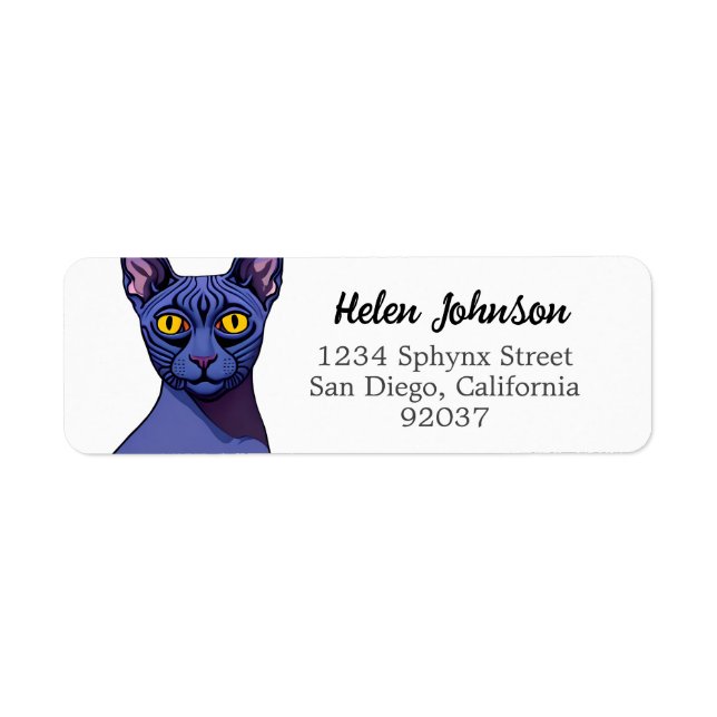 Sphynx Cat Label (Vorne)