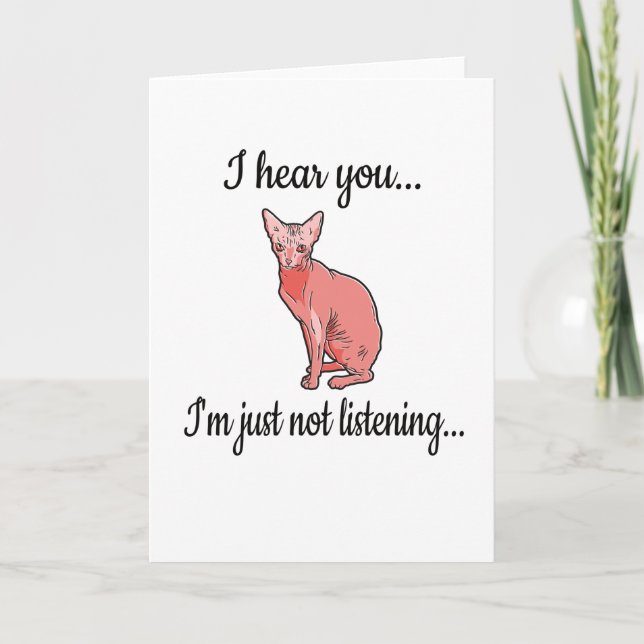 Sphynx Cat Lover Hairless Cat Owner Sphynx Girl Karte (Vorderseite)