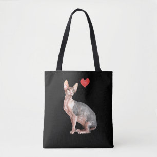 Sphynx Cat Lover Kitten Herz Tasche