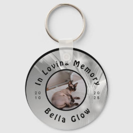 Sphynx Cat Memorial Silver Remembrance Art Schlüsselanhänger