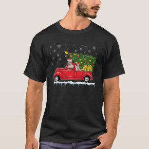Sphynx Cat Red Car LKW Weihnachtsbaum Sant T-Shirt