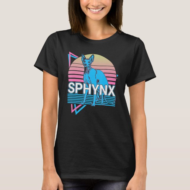 Sphynx Cat Retro T-Shirt (Vorderseite)