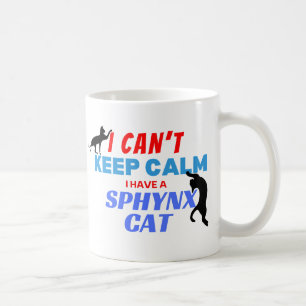 Sphynx Cat Tasse Ich kann kein ruhiges Zitat Behal