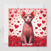 Sphynx Cat Valentine Day Purrus