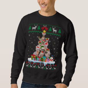 Sphynx Cat Weihnachtsbaum Ugly Cat Xmas Swea Sweatshirt