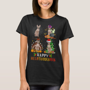 Sphynx Cats Halloween Erntedank WeihnachtsHallo T-Shirt