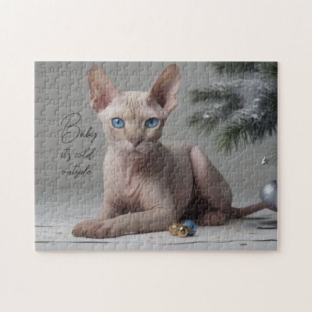 Sphynx Christmas Puzzle (Horizontal)