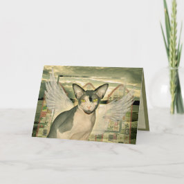 Sphynx Engel mit tiefstem Beileid Karte