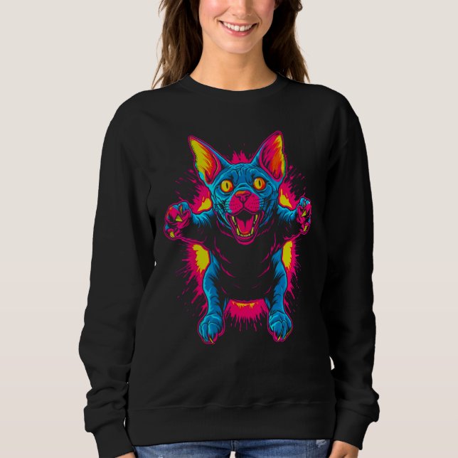 Sphynx haarlose Katze Sweatshirt (Vorderseite)