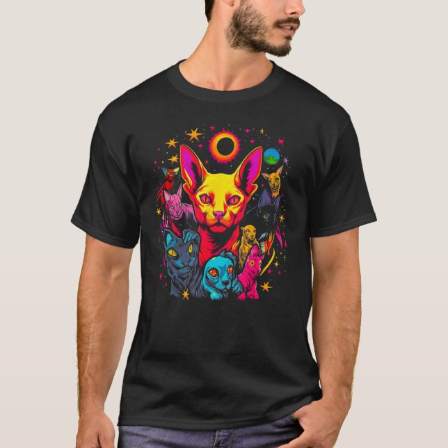 Sphynx Hairless Cat Best Friends T-Shirt (Vorderseite)