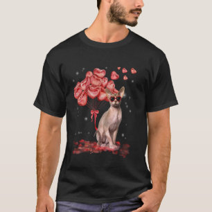 Sphynx Heart Valentinstag Katze Vater Mama T-Shirt