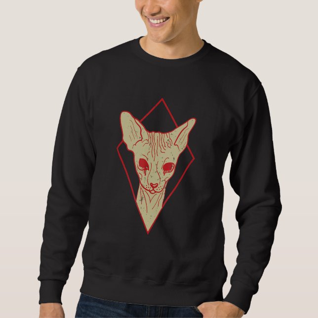 Sphynx Jewelry Sphynx Bath Sphynx Art Sphynx Kitte Sweatshirt (Vorderseite)