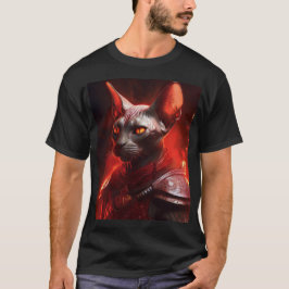 Sphynx Kat-Krieger mit Rüstung T-Shirt