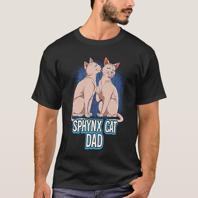 Sphynx-Katz-Vater T-Shirt (Vorderseite)