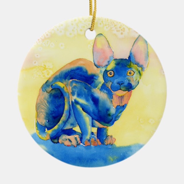 Sphynx Katze #1 Keramikornament (Vorne)