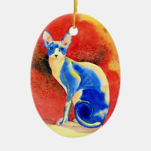 Sphynx Katze #3 Keramikornament
